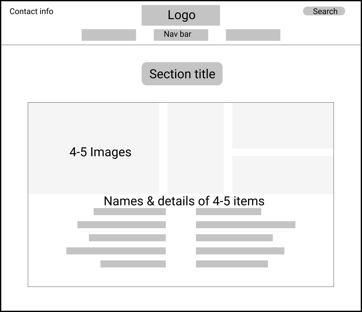 Design #2: New hierarchy and layout design for Menu page