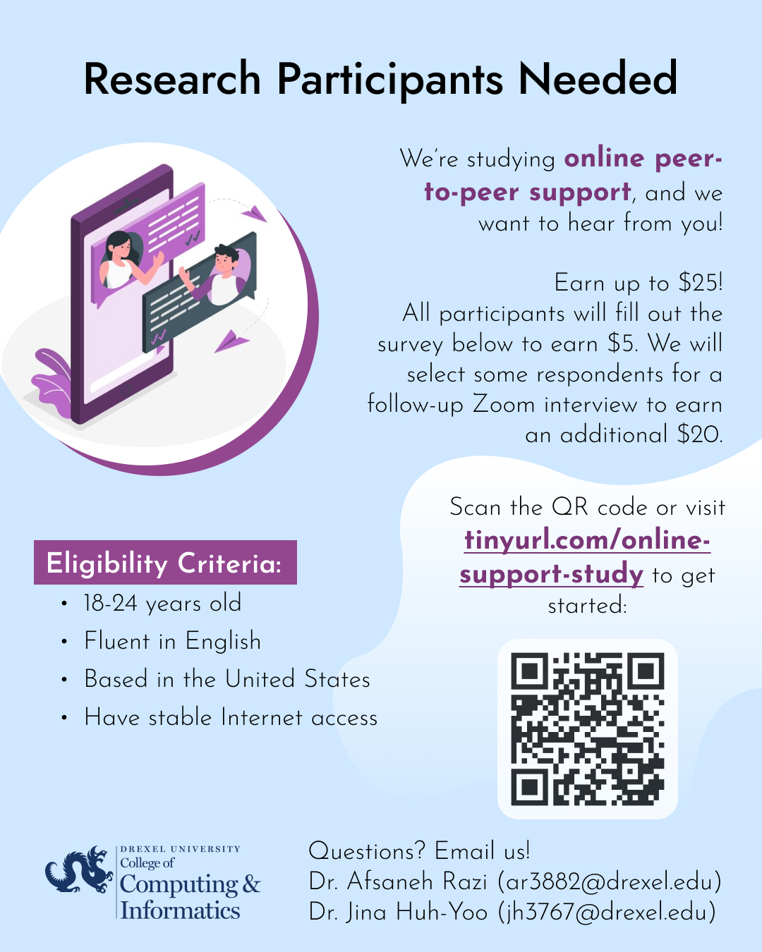 Our flyer to recruit research participants